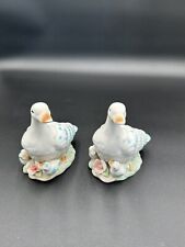 Vintage Mama Duck with Baby Duckling Figurine Two In Set Easter Spring picture