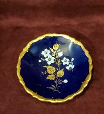 Vintage Lindner Kueps Bavaria Echt Cobalt Blue Porcelain Trinket Dish  picture
