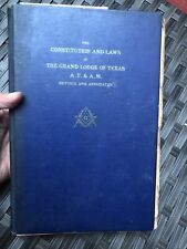 Revised Masonic Laws Book, Texas 1939 picture