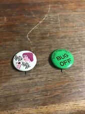 Hippy Sippy Rare 1960’s Pin Back Buttons Set of 2  picture