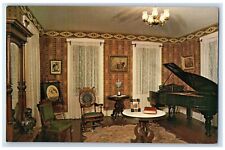 c1960 Formal Parlor Wildwood Period House Piano Nebraska City Nebraska Postcard picture