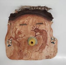 Navajo Yei Clay Mask by David K. John - Signed picture