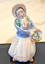 Rare Vintage DANMARK Figurines Lady Carrying Basket picture
