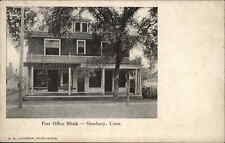 Simsbury Connecticut CT Post Office Block c1905 Private Mailing Card PC picture