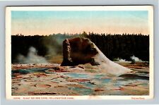 Yellowstone National Park WY, Giant Geyser Cone, Wyoming Vintage Postcard picture