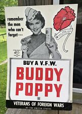 Vintage 1952 VFW Buddy Poppy poster-Ginger Crowley-Veterans Foreign Wars-18