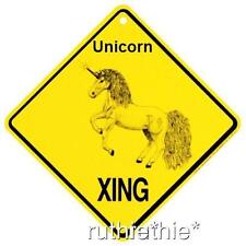 Unicorn Crossing Xing Sign New Made in USA 14 3/8 x 14 3/8 picture