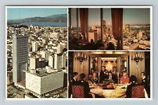 San Francisco CA-California Hilton Hotel Dining View Antique Vintage Postcard picture