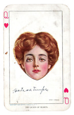 c1909 Queen of Hearts Postcard Playing Card Woman Moffat Will Grefe Edward Gross picture