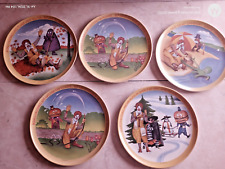 Vintage 1977 Ronald McDonald’s Four Seasons Plastic  10'' Plates - Set of 5 picture