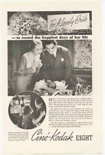 Kodak Cine Kodak 8 For a Lovely Bride to Record Happiest Days Vintage Ad  picture