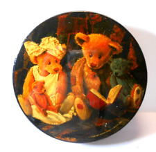 Vintage TEDDY BEAR Keepsake Lacquerware Trinket Box artist Stewart Sherwood picture