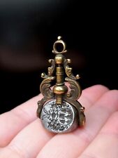 Antique Swivel coat of arms rotating wax seal, 18th C picture
