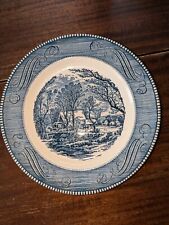 Currier and Ives Royal China The Old Grist Mill 10” Dinner Plate. Vintage picture