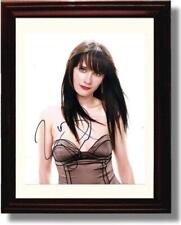 8x10 Framed Zooey Deschanel Autograph Promo Print - Portrait picture