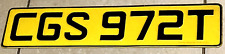 England license number plate Luton CGS 972T English British UK European foreign picture