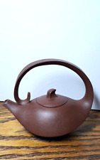 CHINESE PURPLE CLAY 4'' TEAPOT WITH CURVED IN HANDLE picture