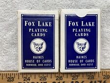 1970s 1980s Fox Lake Playing Cards Trick Decks Vintage Cigarette Magic picture
