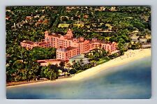 Honolulu HI-Hawaii, Royal Hawaiian Hotel, Waikiki Beach, Vintage Postcard picture