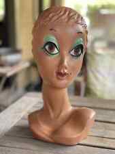Twiggy Vintage Mannequin Head - 70s Window Display Bust -  picture