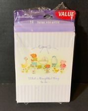 VTG Hallmark Baby Gift Thank You Cards (16) Value Pack Picture Adorable Animals picture