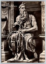 Postcard Statue of Moses by Michelangelo RPPC Rome Roma Italy 33 picture