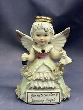 Vintage Japan Garnet Constancy January Angel Figurine Japanese 7996 picture