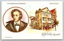 Famous~Composer Felix Mendelssohn-Bartholdy Portrait & Birthplace~Vintage PC picture