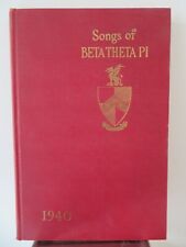 Songs of Beta Theta Pi 19th edition 1937 Cover says 1940 picture