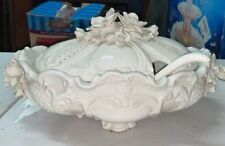 Italian Mid-Century Ardalt Fiori Bianco 5493 Porcelain Soup Tureen & Ladle picture