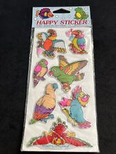 NEW Vintage 80’s Puffy Happy Sticker Sheet - BIRDS- picture