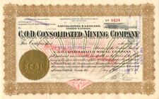 C.O.D. Consolidated Mining Co. - Stock Certificate - Mining Stocks picture