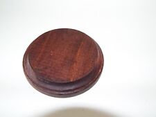 Mahogany Finish Round Wood Display Plaque.  Display Base. Stand. picture