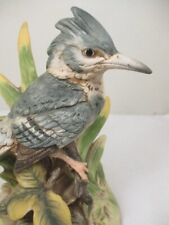 Vintage Belted Kingfisher Bird in Greenery Figurine Porcelain 6