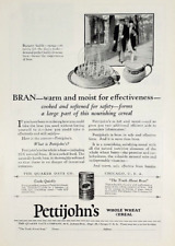 1927 Pettijohn's Whole Wheat Cereal Print Ad Breakfast Food With Effective Bran picture