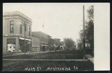 IA Montezuma RPPC 1907 MAIN DIRT STREET SCENE Business Section Poweshiek County picture