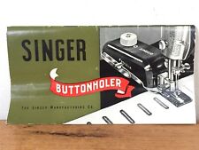 Vintage 1948 Singer Sewing Machine Buttonholer User Instruction Manual Booklet picture