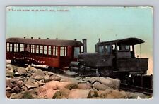Pike's Peak CO-Colorado, Cog Wheel Train, Antique, Vintage Souvenir Postcard picture