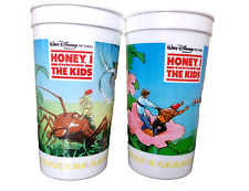 Lot of 2 Honey I Shrunk the Kids Plastic Cups McDonald's 1988 Vintage Cups picture