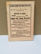 Vintage 1920s Grocery List Notebook Westphal & Knobla Oshkosh WI picture