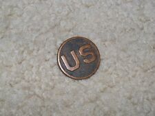 WWl WW1 US Army Enlisted Theater Made US Collar Device Pinback picture