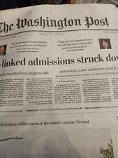 The Washington Post Friday June 30 2023. Race Linked Admisions Struck Down picture
