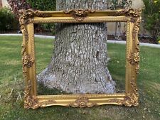 Vintage  Levin CO. M 22k GOLD  ALL WOOD HAND CARVED BAROQUE MUSEUM FRAME 20x16” picture