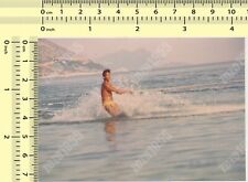 70s PHOTO ORG VTG Man Waterski Water Skiing Guy Abstract Portrait Beach Sports picture