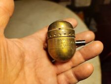 Antique BRYANT ON/OFF Brass Switch Red Black Push Button Power Cord - UNUSUAL  picture