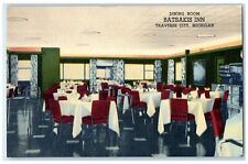 c1940's Dining Room Batsakis Inn Restaurant Traverse City Michigan MI Postcard picture