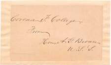 Albert Gallatin BROWN / Signature and Inscription Signed picture