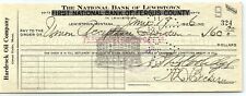 1926 GREAT FALLS MONTANA HARDROCK OIL CO NATIONAL BANK OF LEWISTOWN CHECK Z1625 picture
