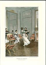 1897 Dancing Napoleon Bonaparte at Compiegne By Lucics Rossi COLOR PRINT picture