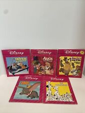 Vintage 1990 Set Of 5 Disney Read Along Books- Books Only picture